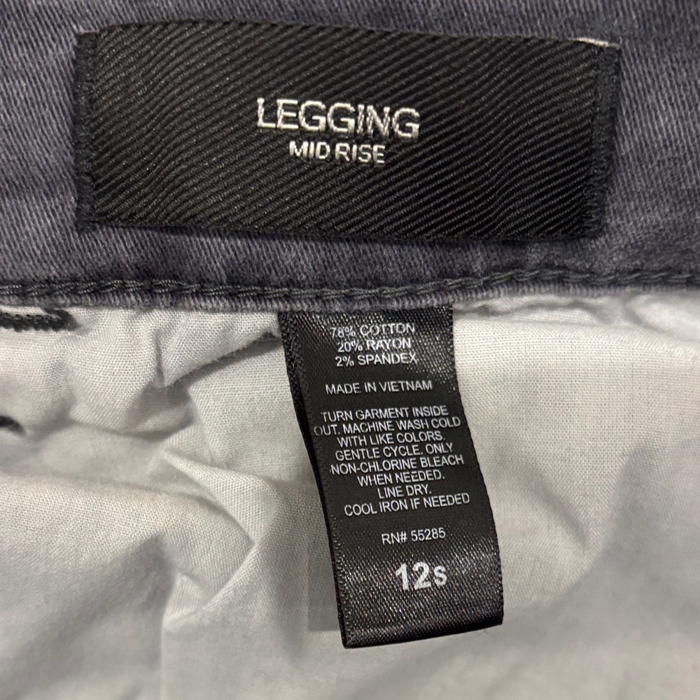 Express Brushed Charcoal Button-Fly Leggings. Siz… - image 5